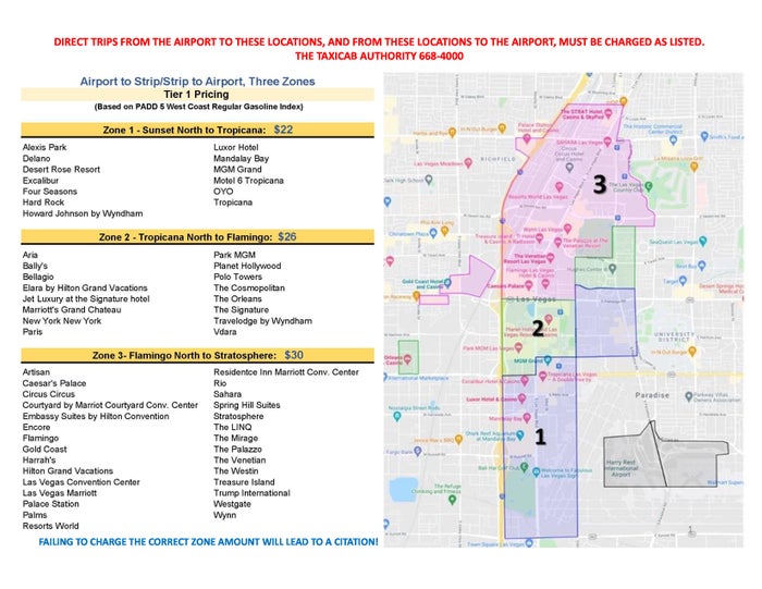 LAS taxi map LAS taxi map