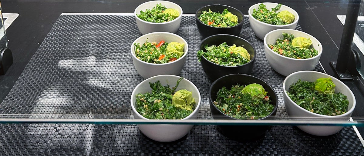 LGA Sapphire Lounge avocado salad