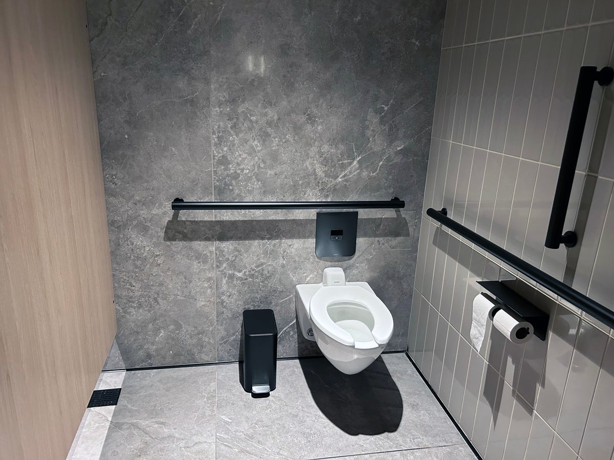 LGA Sapphire Lounge mens handicapped toilet