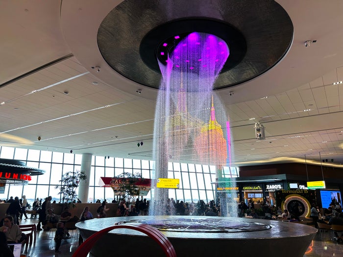 LGA water sculpture Empire State Building LGA water sculpture Empire State Building