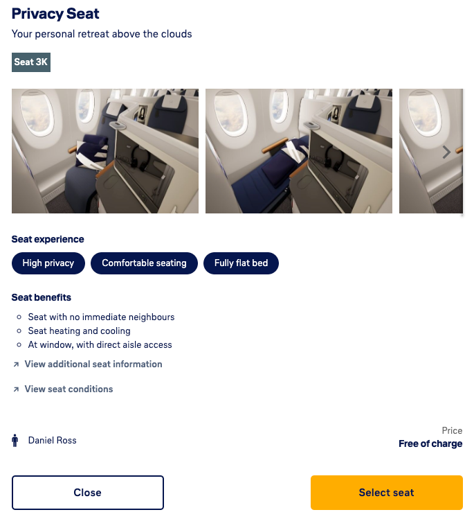Lufthansa Allegris Privacy Seat