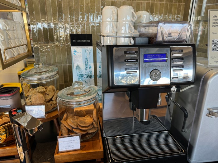 Plaza Premium Lounge NBO coffee cookies