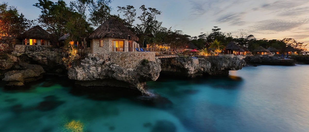 Rockhouse Hotel Jamaica along the cliffs in Negril.
