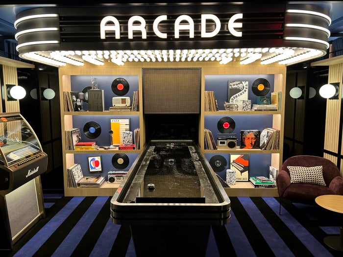 Sapphire lounge LGA gameroom tabletop shuffleboard