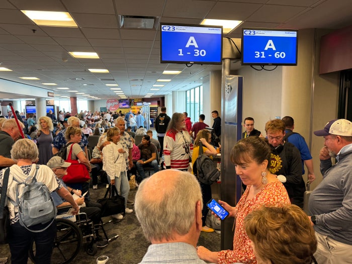 Southwest Airlines preboarding at BNA Nashville