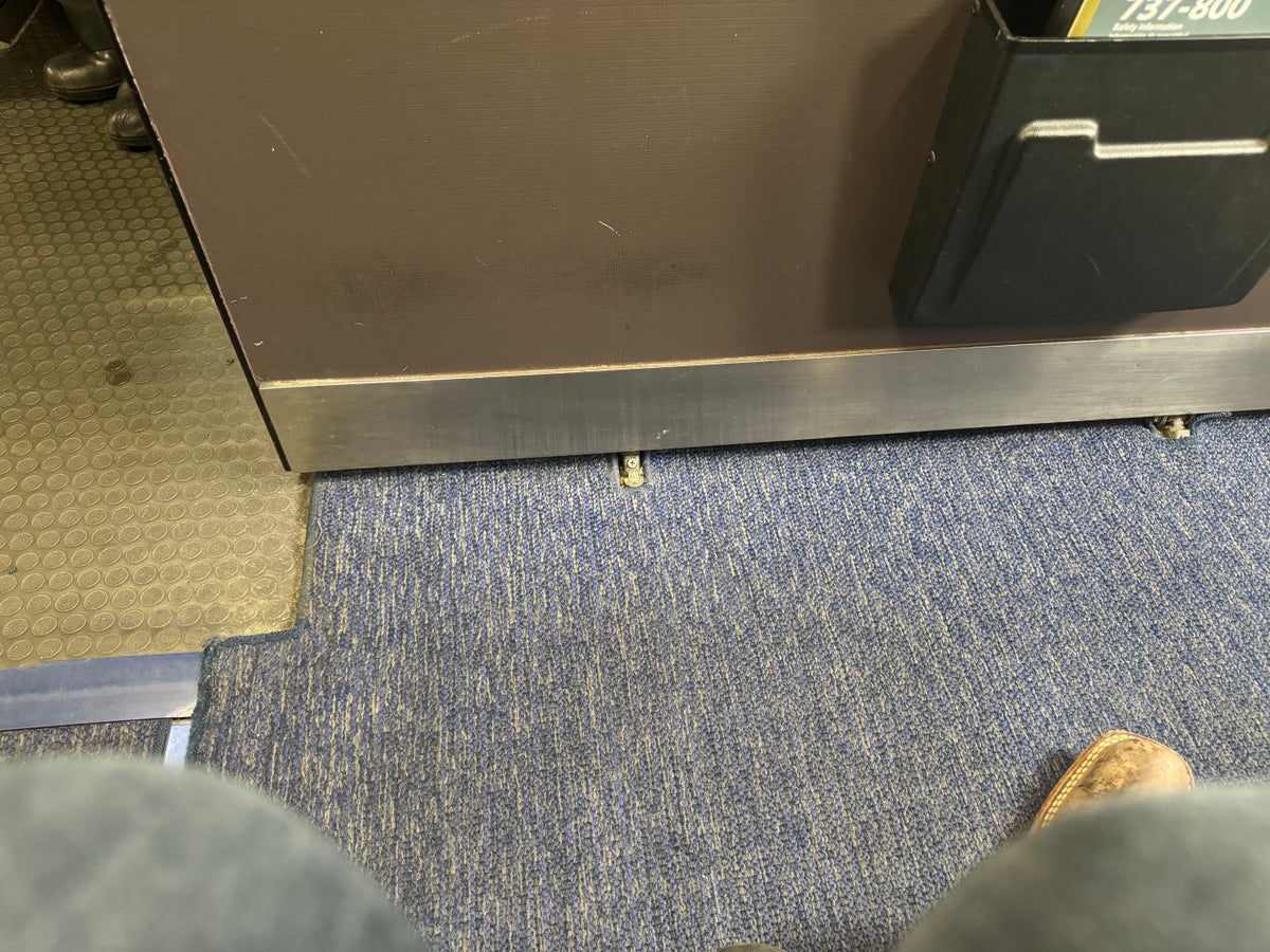 Southwest Airlines space at bulkhead on Boeing 737 200