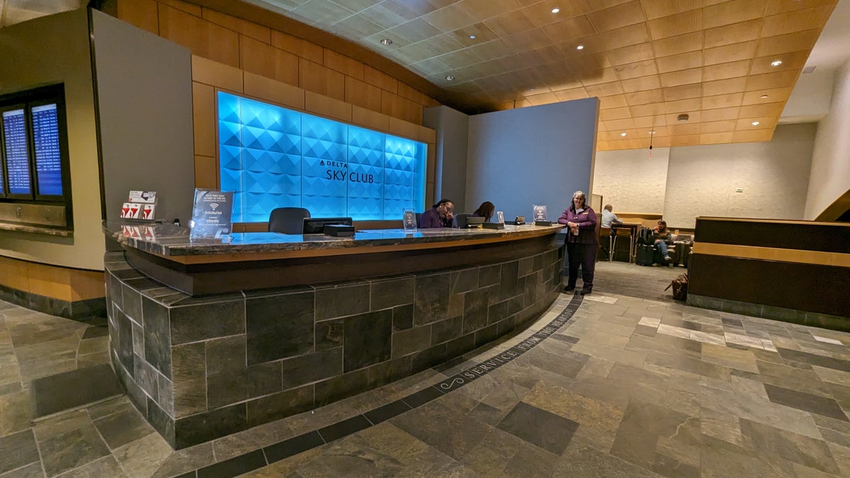 Terminal C Delta Sky Club at Hartsfield Jackson Atlanta International Airport entrance check in desk