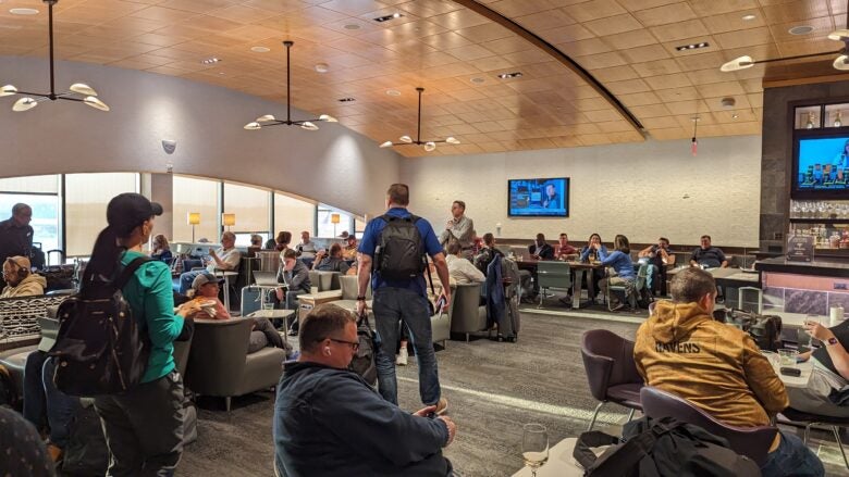 Concourse C Delta Sky Club at Hartsfield Jackson Atlanta International Airport seating main area
