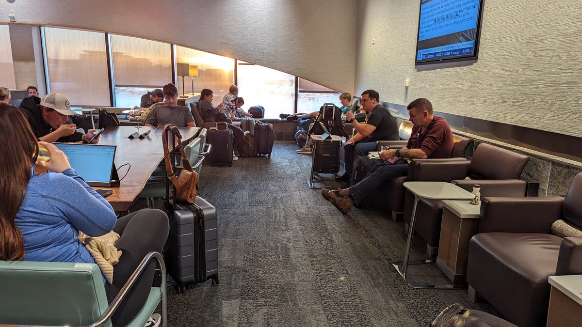 Terminal C Delta Sky Club at Hartsfield Jackson Atlanta International Airport seating main area edge