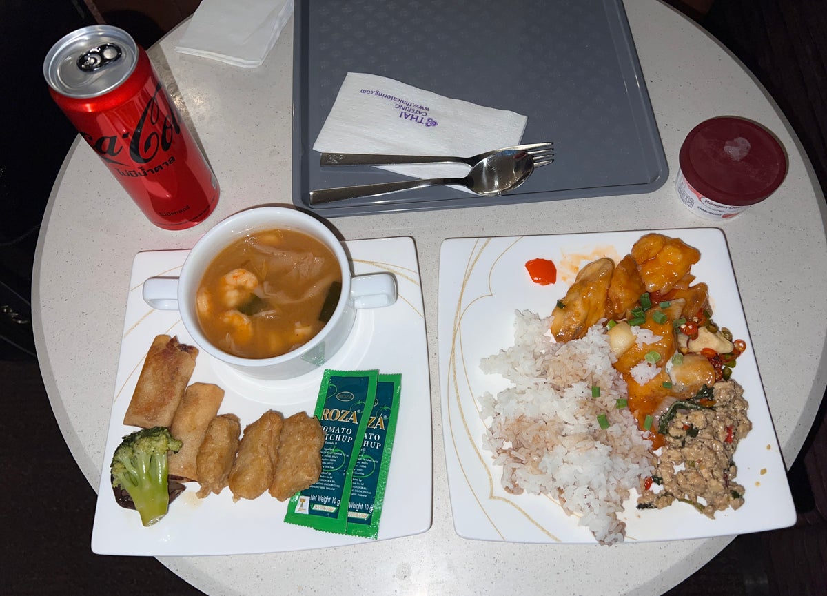 Thai Airways Royal Silk Lounge plate