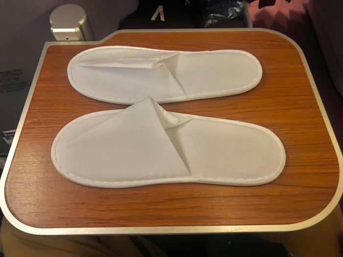 Thai Airways Royal Silk business class 777 300er slippers Thai Airways Royal Silk business class 777 300er slippers