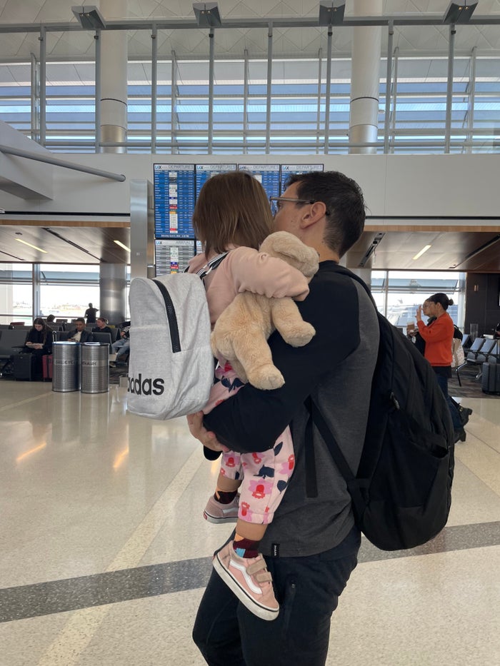 Toddler at the airport Toddler at the airport