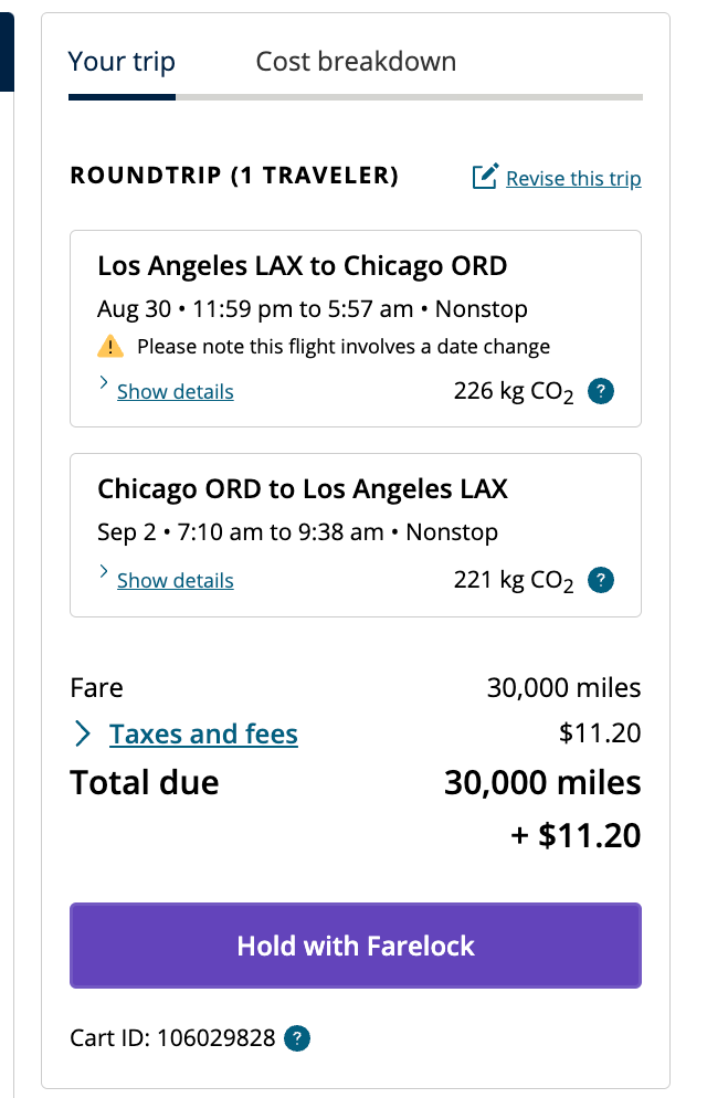 United Mileage Redemption