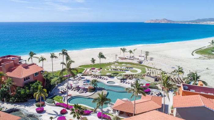 Zoetry Casa del Mar Los Cabo An aerial photo of the pool and beach at Zoetry Casa del Mar Los Cabo.