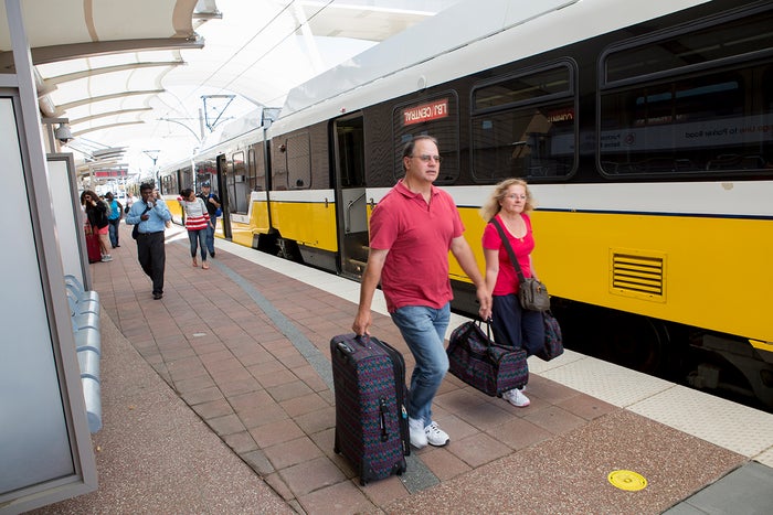 DFW Airport station couple DFW Airport station couple