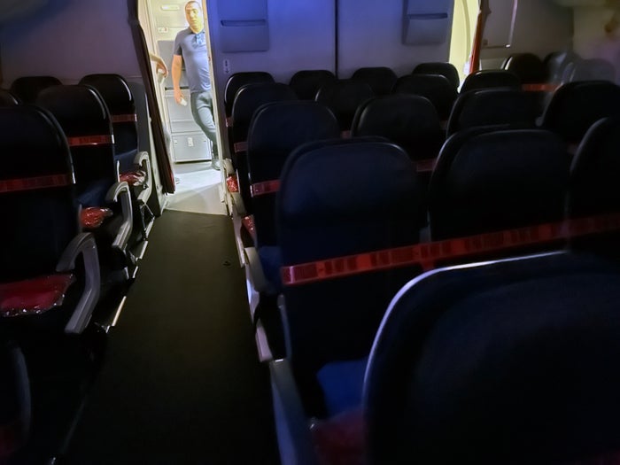 Air France 777 300ER economy IAD CDG taped off seats Air France 777 300ER economy IAD CDG taped off seats