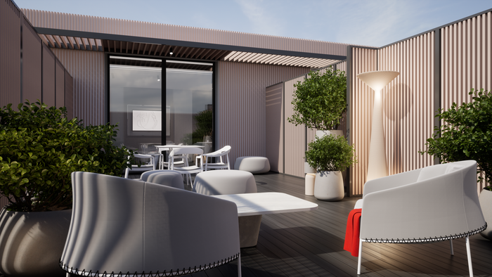 Air France La Premiere Lounge Suites private terrace 1