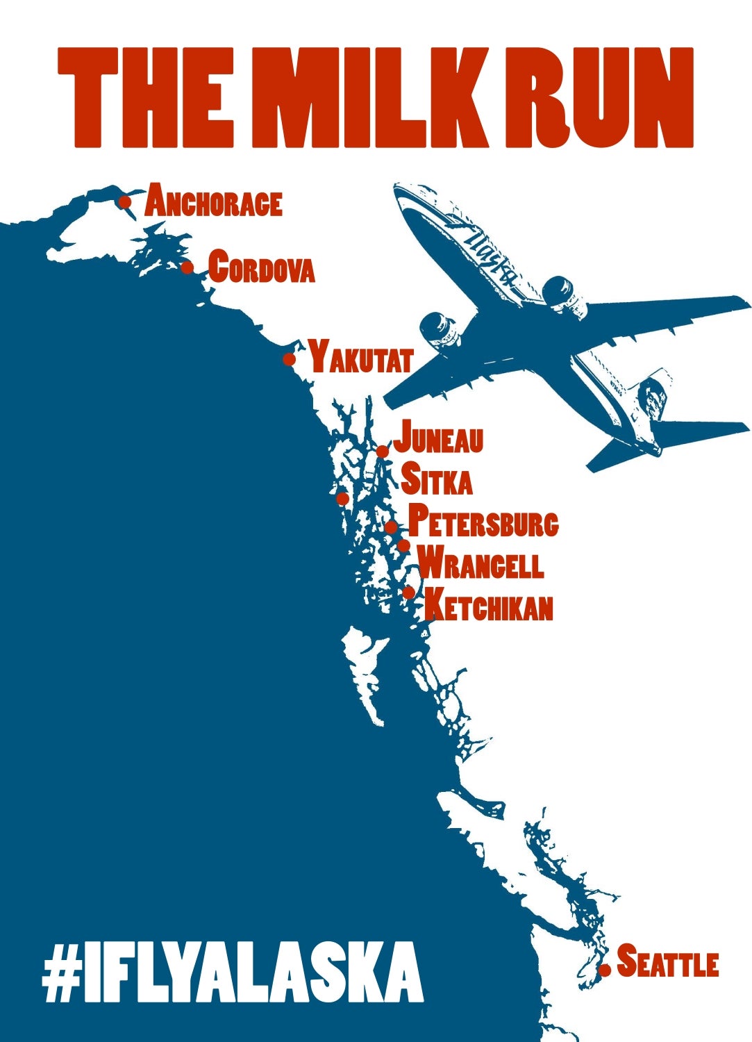 Alaska Airlines Milk Run poster