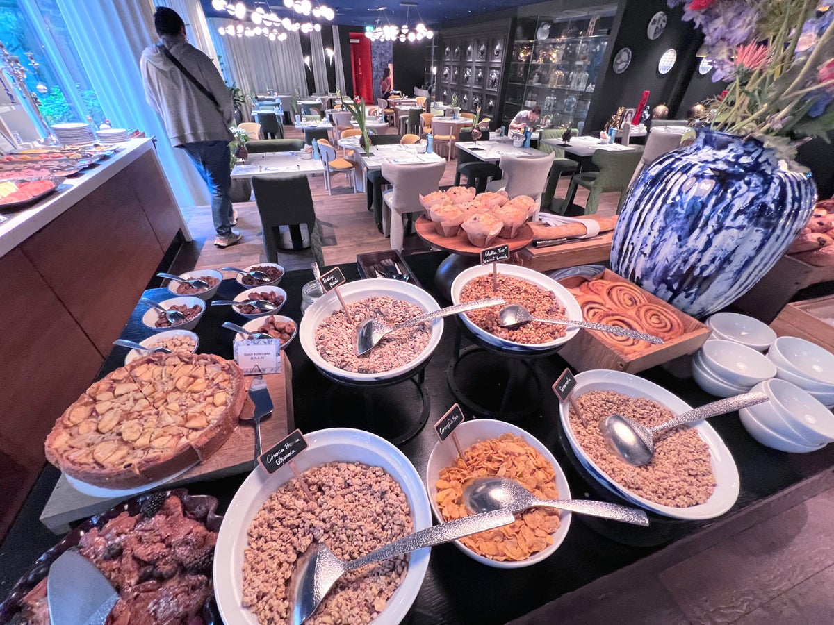 Andaz Amsterdam breakfast buffet cold cereals