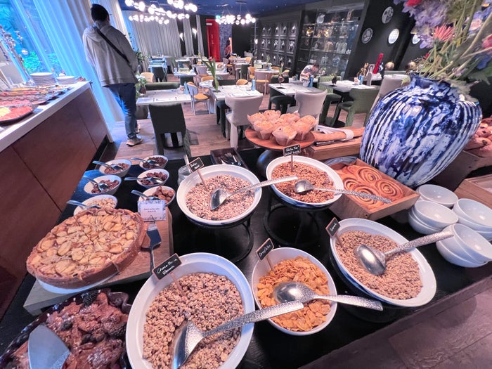 Andaz Amsterdam breakfast buffet cold cereals Andaz Amsterdam breakfast buffet cold cereals