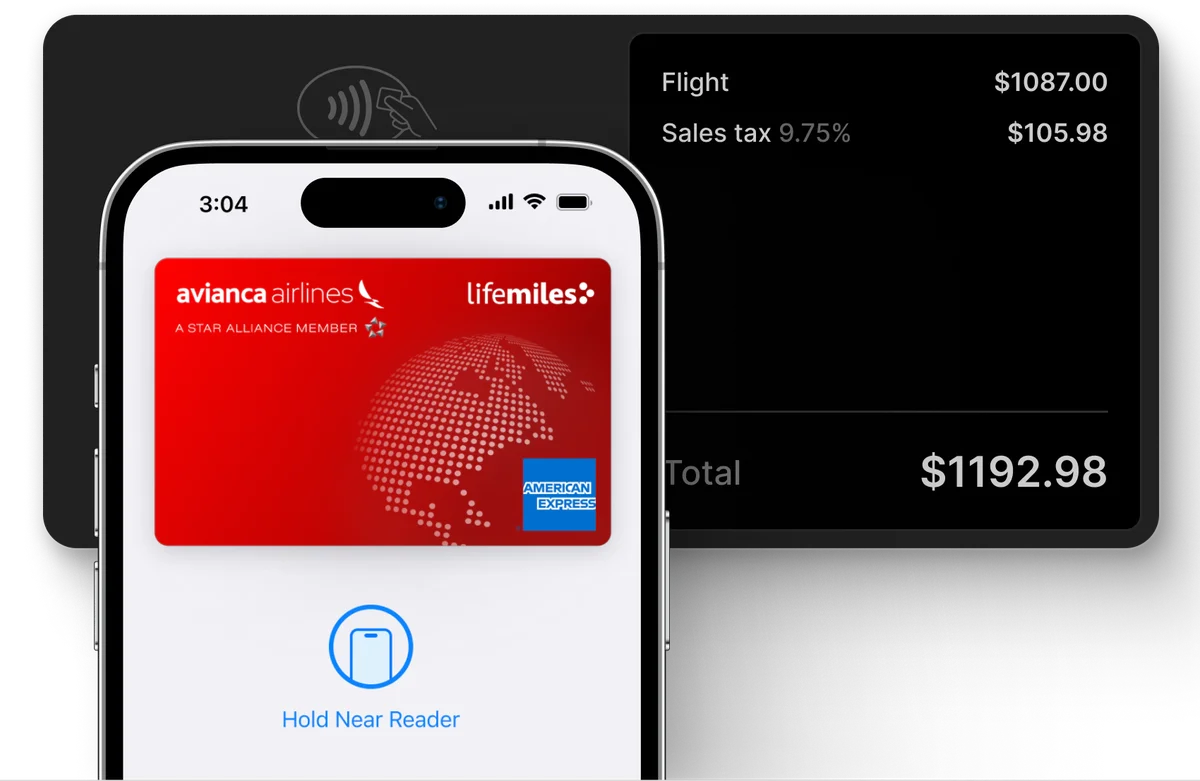 Avianca LifeMiles American Express Credit Card tap and go