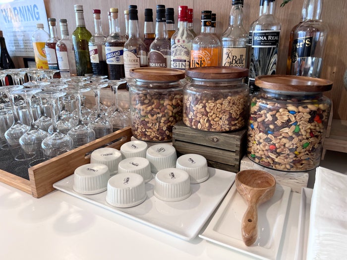 Bar snacks at Air France Lounge JFK