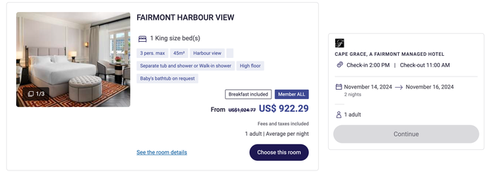 Cape Grace prices Cape Grace prices