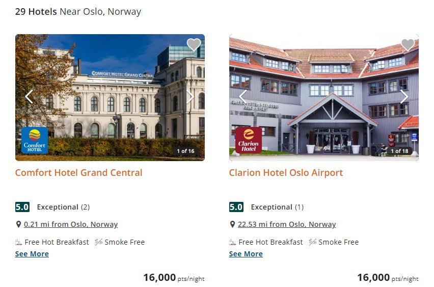 Choice Privileges Oslo Norway Book with Points
