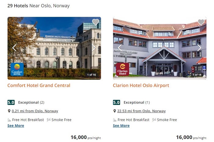 Choice Privileges Oslo Norway Book with Points Choice Privileges Oslo Norway Book with Points