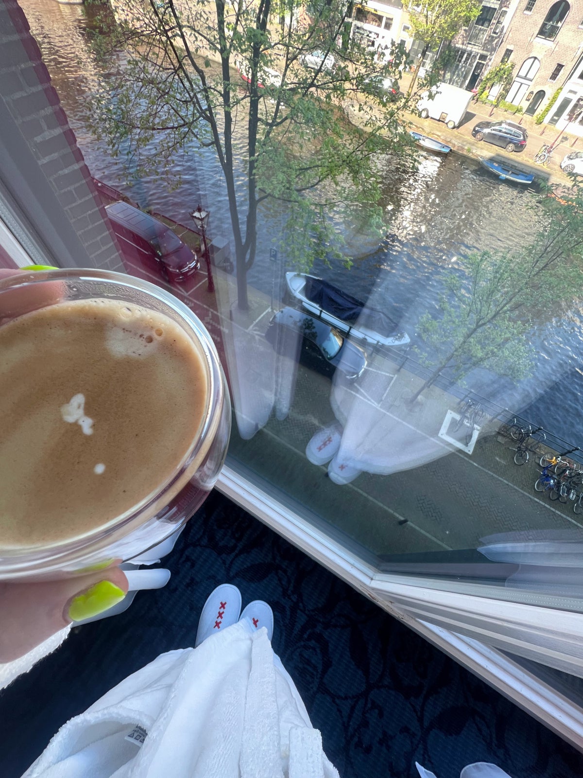 Coffee with a canal view