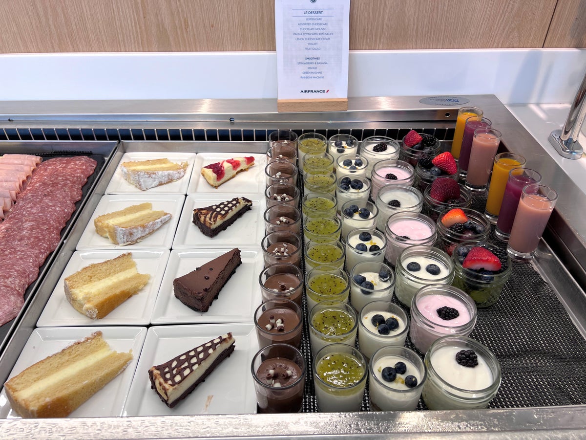 Desserts at Air France lounge JFK