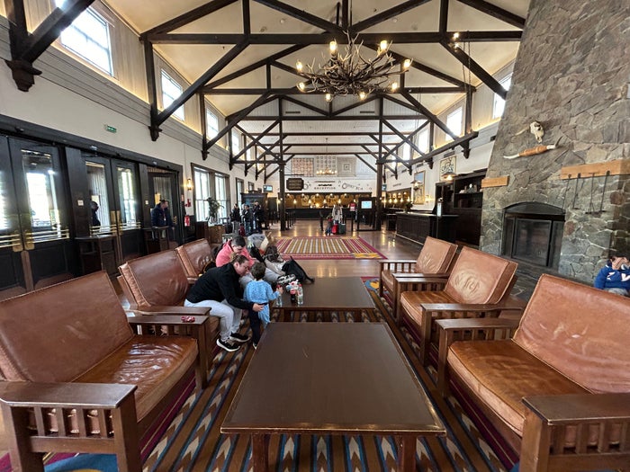 Disneyland Paris Hotel Cheyenne lobby seating Disneyland Paris Hotel Cheyenne lobby seating