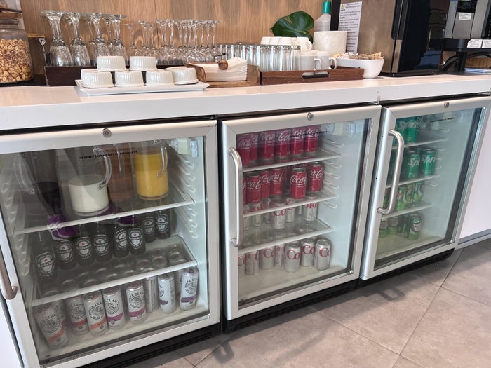 Drinks at the Air France Lounge at JFK
