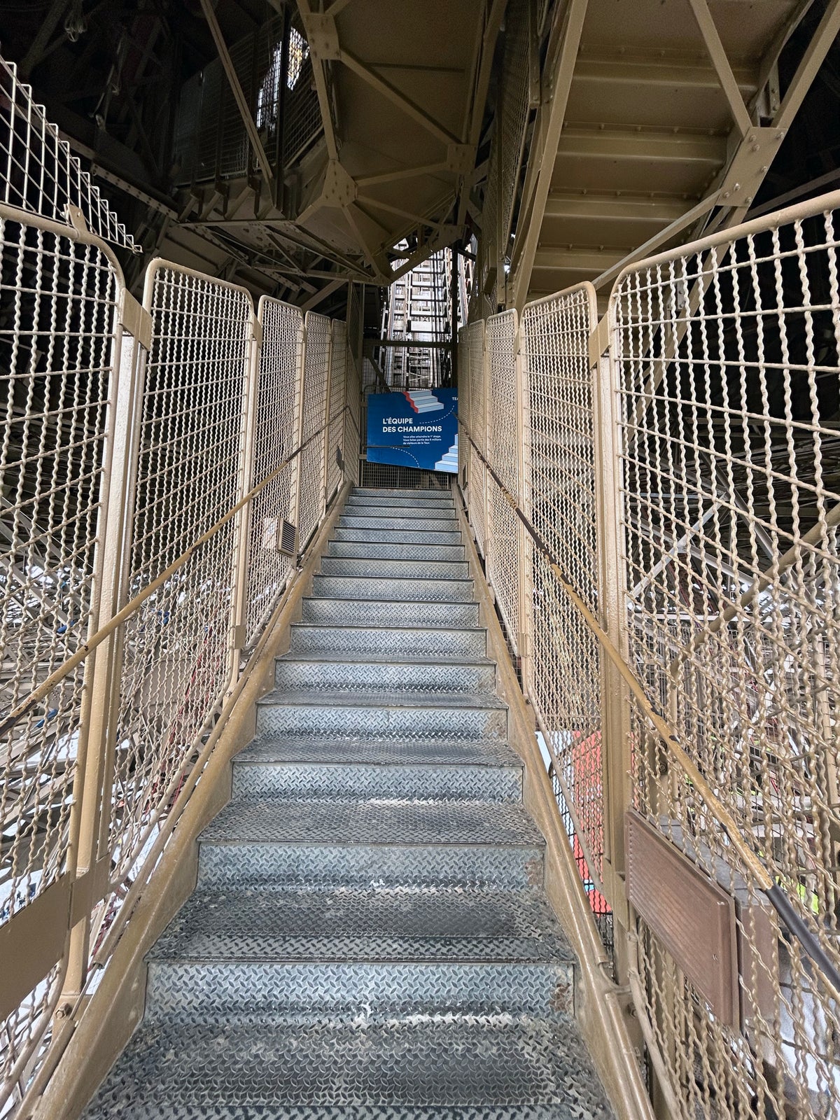 Eiffel Tower stairs to second floor