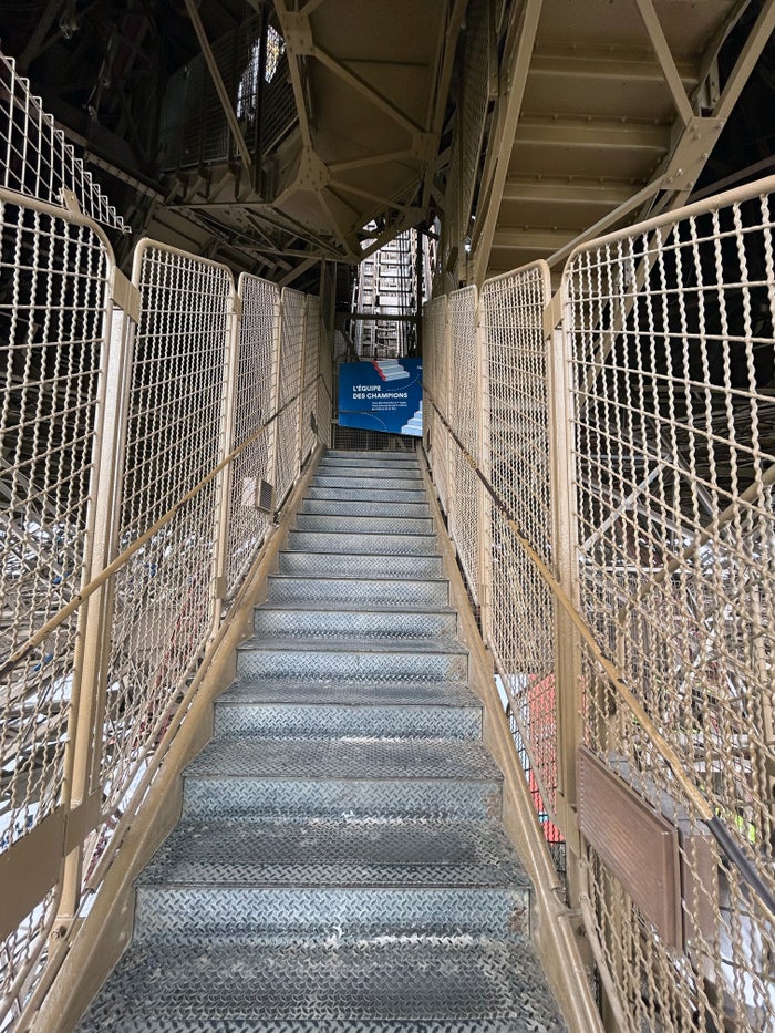 Eiffel Tower stairs to second floor Eiffel Tower stairs to second floor