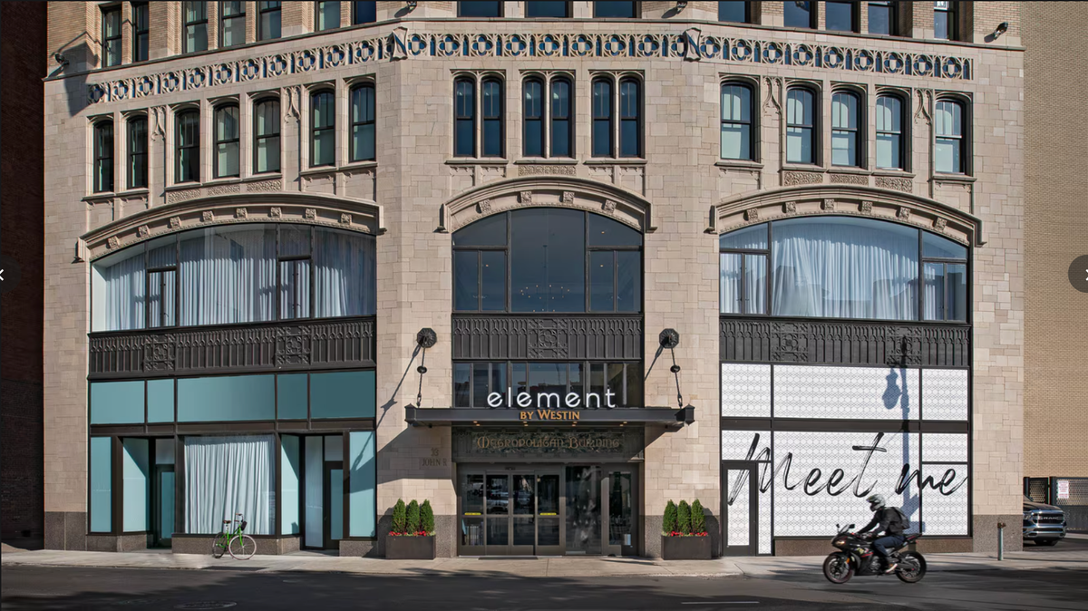 Element Detroit at the Metropolitan exterior front view