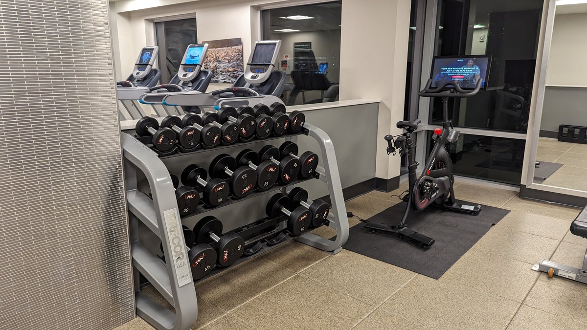 Embassy Suites by Hilton The Woodlands at Hughes Landing amenities fitness center