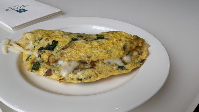 Embassy Suites by Hilton The Woodlands at Hughes Landing food and beverage breakfast buffet omelet plate Embassy Suites by Hilton The Woodlands at Hughes Landing food and beverage breakfast buffet omelet plate