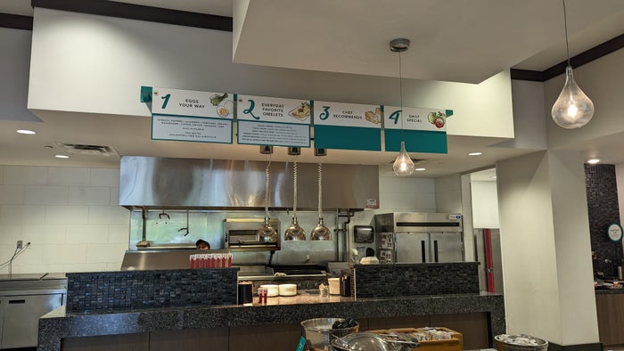 Embassy Suites by Hilton The Woodlands at Hughes Landing food and beverage breakfast buffet omelet station Embassy Suites by Hilton The Woodlands at Hughes Landing food and beverage breakfast buffet omelet station