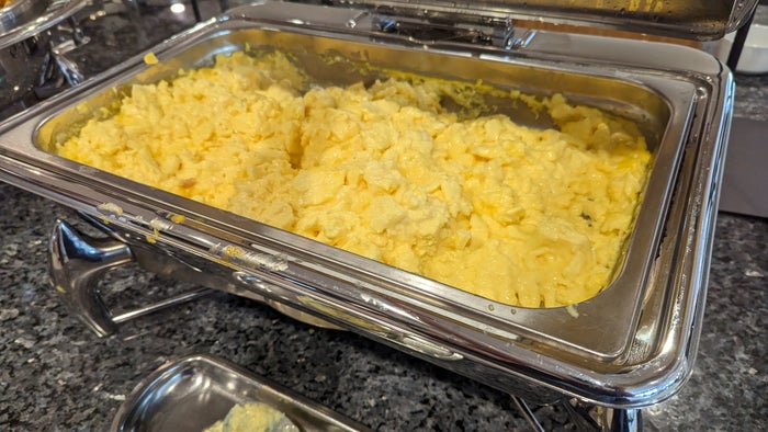 Embassy Suites by Hilton The Woodlands at Hughes Landing food and beverage breakfast buffet scrambled eggs Embassy Suites by Hilton The Woodlands at Hughes Landing food and beverage breakfast buffet scrambled eggs