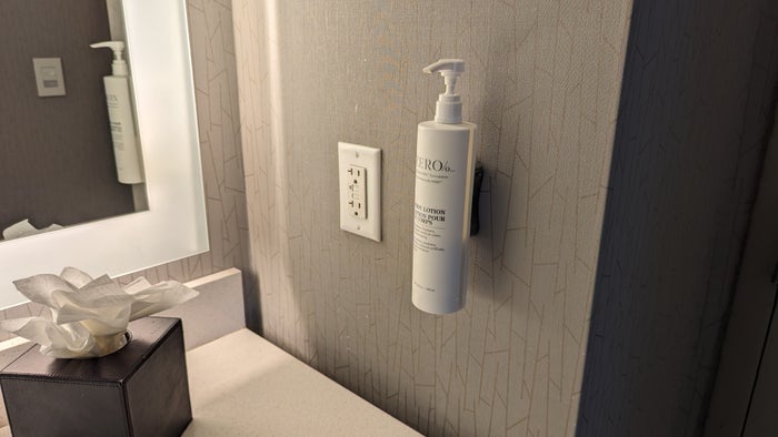 Embassy Suites by Hilton The Woodlands at Hughes Landing room bathroom lotion Embassy Suites by Hilton The Woodlands at Hughes Landing room bathroom lotion