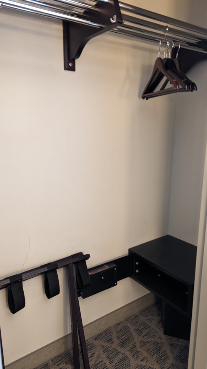 Embassy Suites by Hilton The Woodlands at Hughes Landing room closet Embassy Suites by Hilton The Woodlands at Hughes Landing room closet
