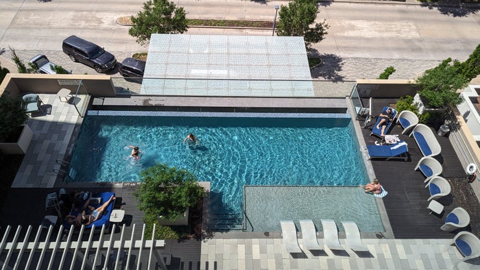Embassy Suites by Hilton The Woodlands at Hughes Landing room pool view Embassy Suites by Hilton The Woodlands at Hughes Landing room pool view