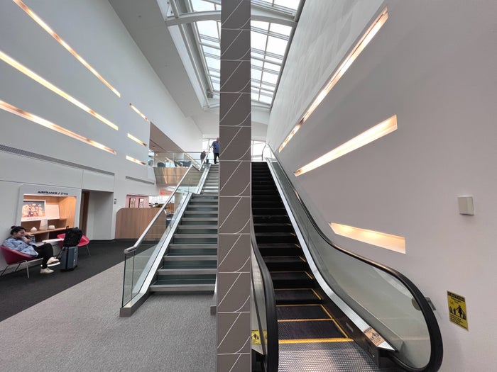 Escalator in Air France Lounge