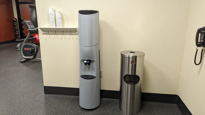 Hampton Inn Suites Hope amenities fitness center water Hampton Inn Suites Hope amenities fitness center water