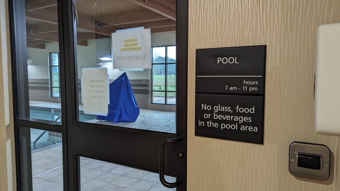 Hampton Inn Suites Hope amenities pool entrance Hampton Inn Suites Hope amenities pool entrance