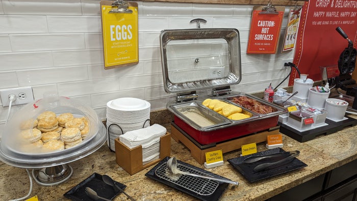 Hampton Inn Suites Hope food and beverage hot breakfast items Hampton Inn Suites Hope food and beverage hot breakfast items