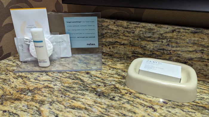 Hampton Inn Suites Hope guestroom bathroom amenities Hampton Inn Suites Hope guestroom bathroom amenities