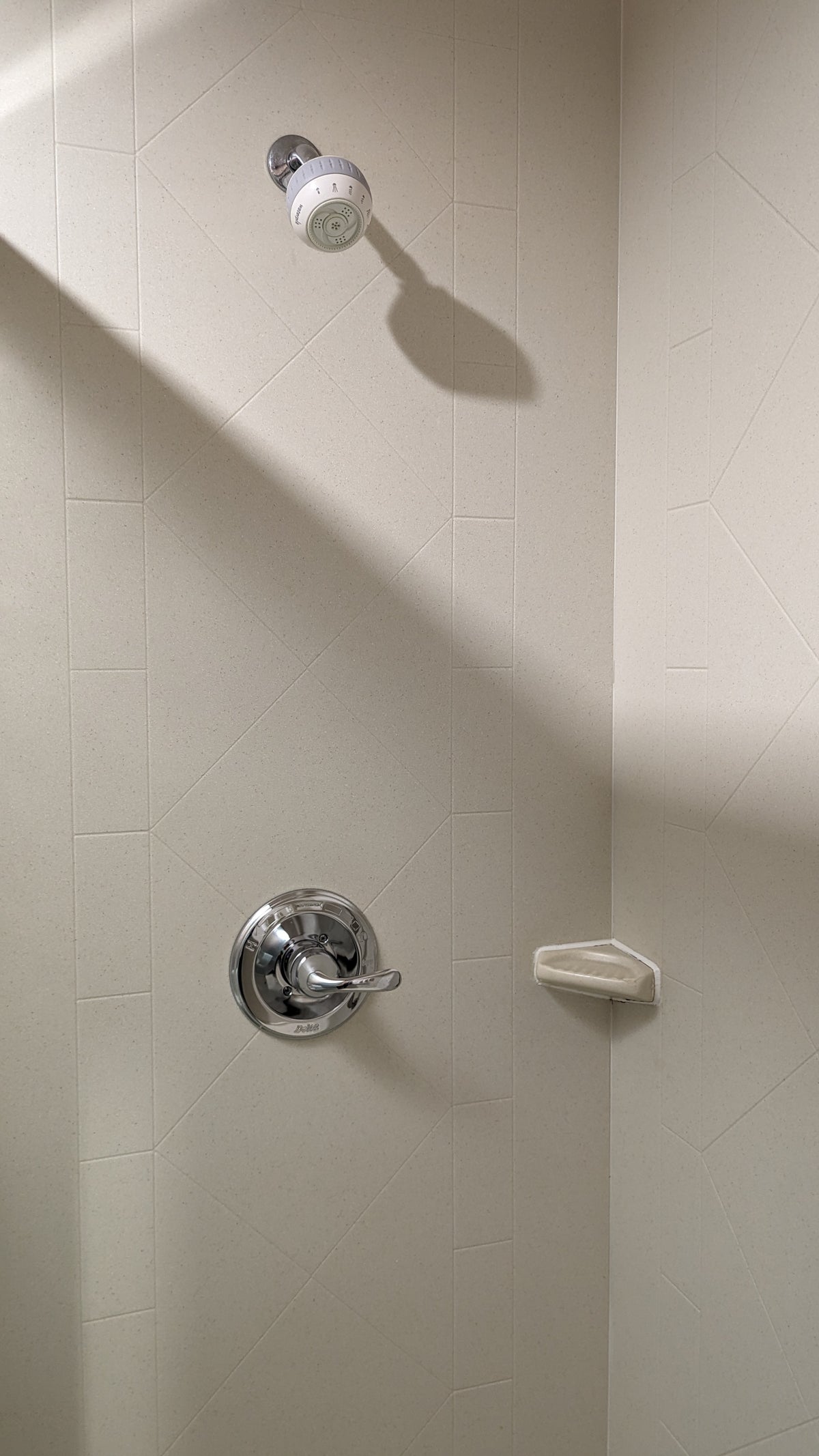 Hampton Inn Suites Hope guestroom bathroom showerhead