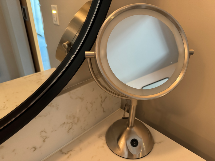 Hyatt Centric Downtown Portland bathroom makeup mirror Hyatt Centric Downtown Portland bathroom makeup mirror